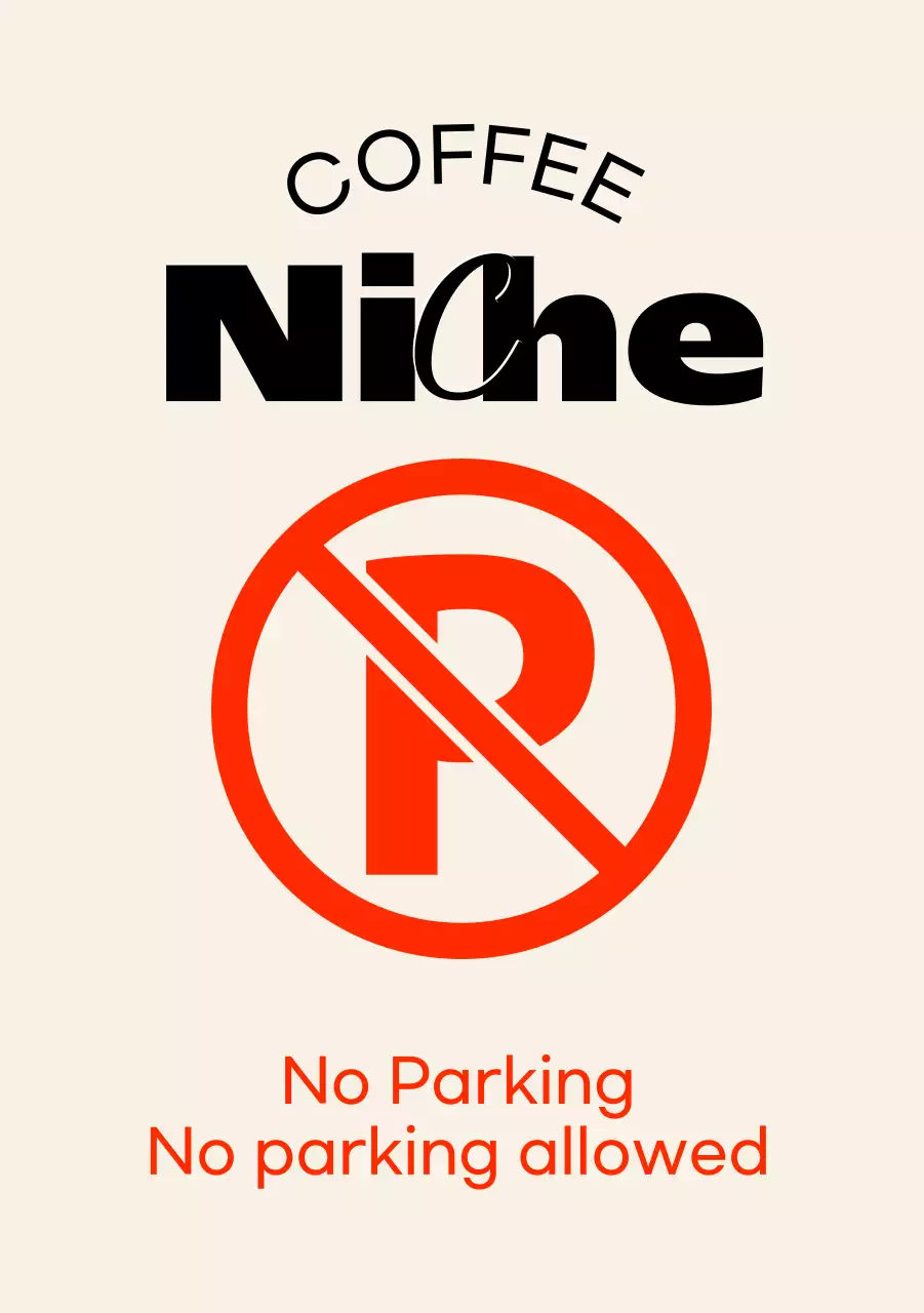 Tidak ada rambu parkir di kafe modern dan trendi