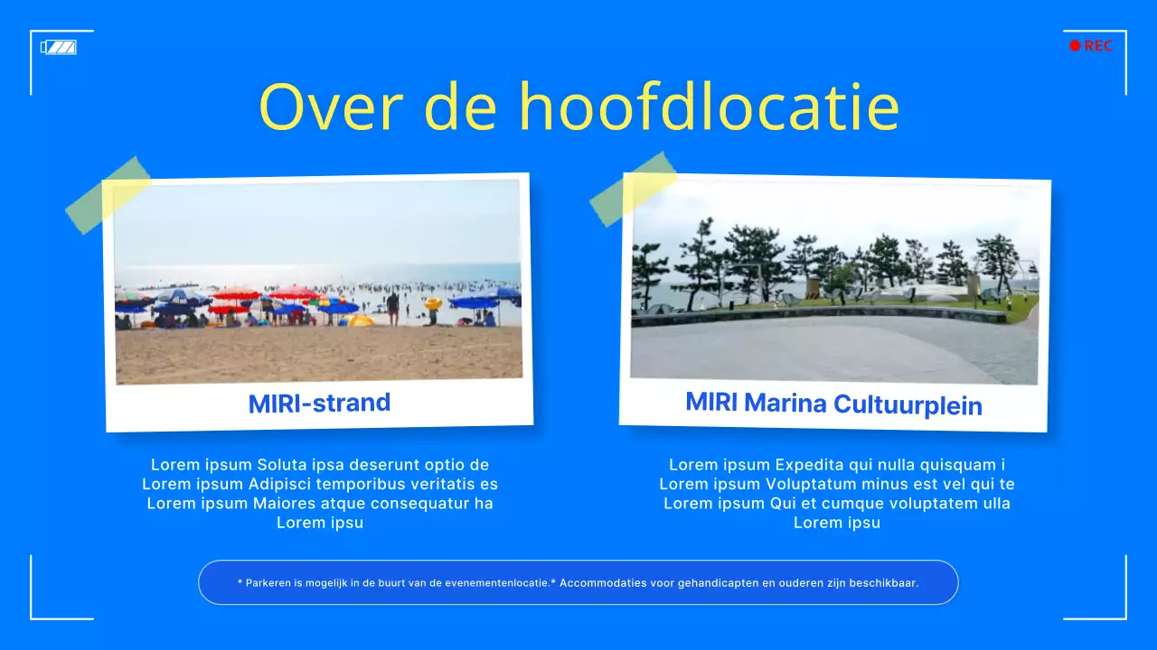 Een eenvoudig blauw en geel vrijetijdsfestival op zee promoten