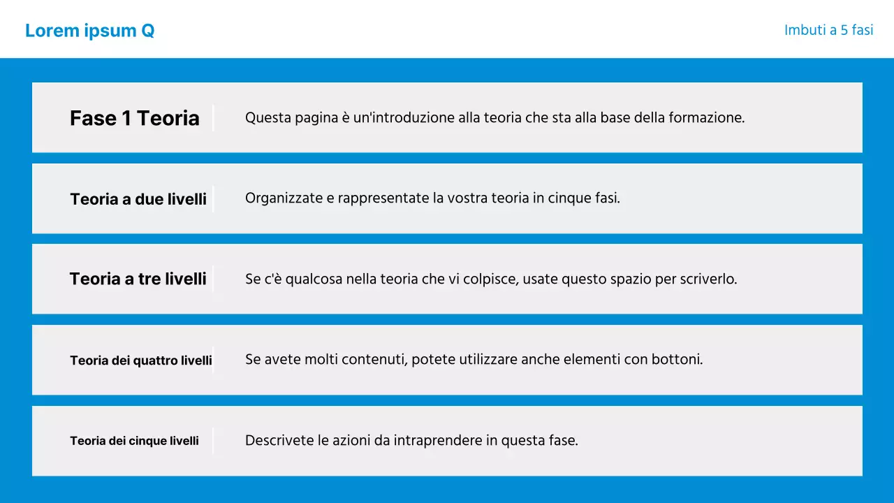 Un semplice programma di formazione blu e grigio