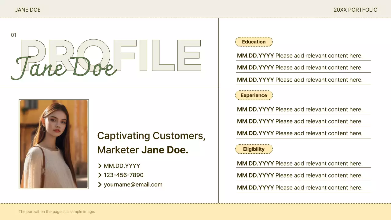 Presentasi Resume Portofolio Modern Beige