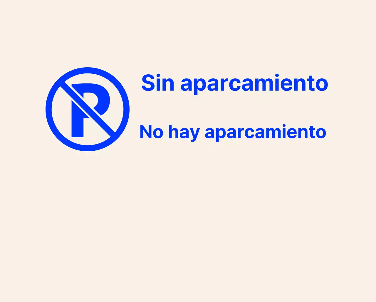 Sin señalización de aparcamiento en una cafetería moderna y a la última