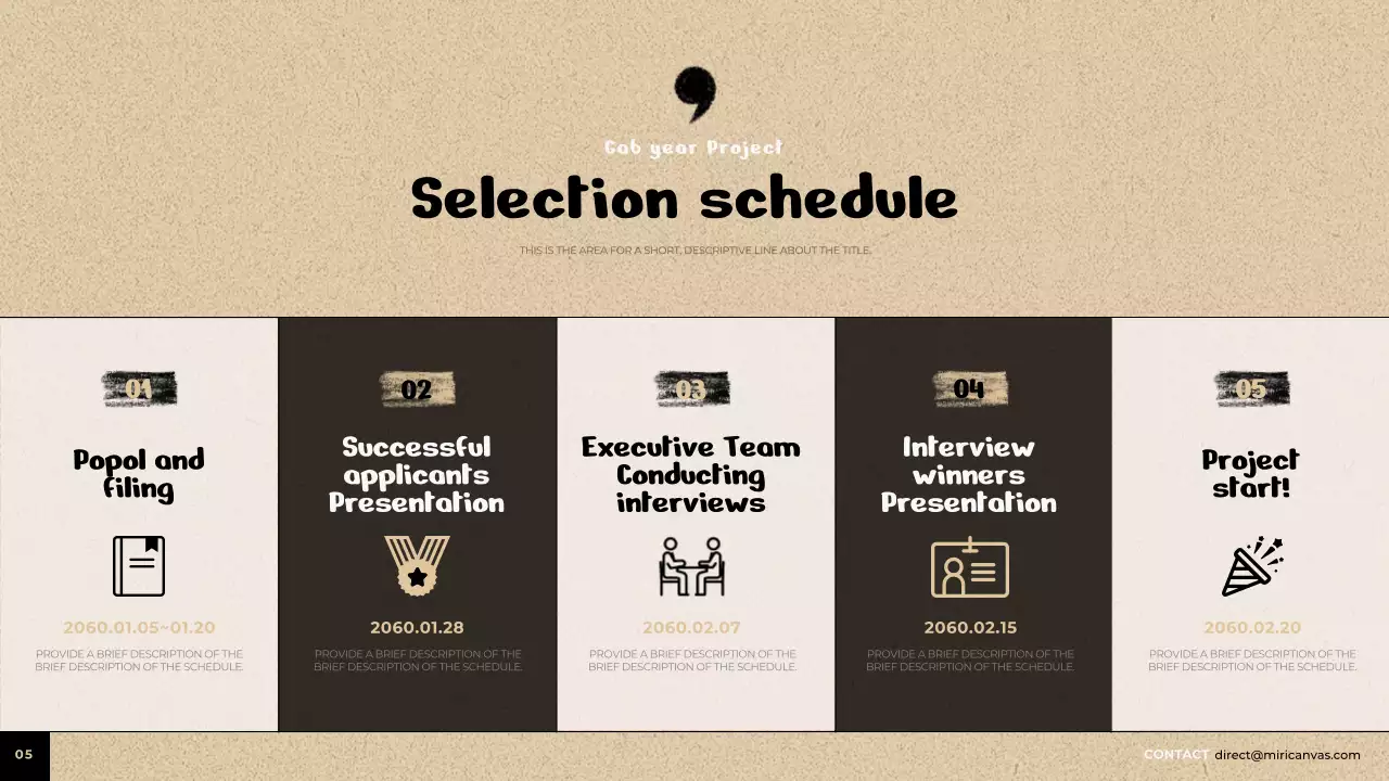 베이지 미니멀 프로젝트 가이드 프레젠테이션