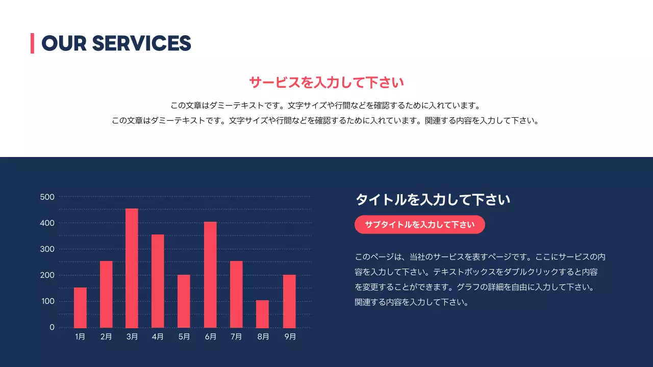 赤 モダン ビジネス プレゼンテーション
