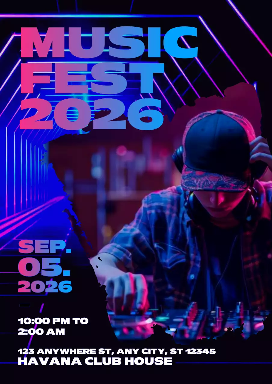 Black Neon Music Festival Promotion