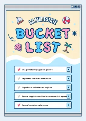 Blocco per appunti azzurro e rosa per le vacanze estive