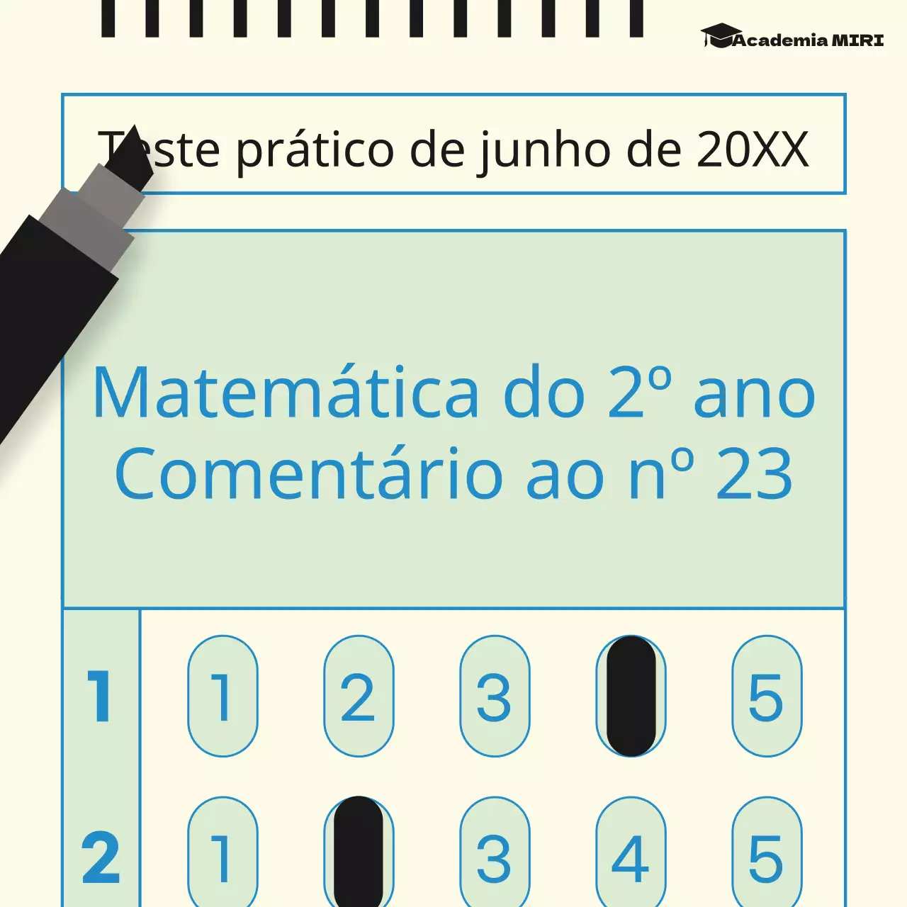 Teste prático de estilo com acento azul e amarelo Título principal
