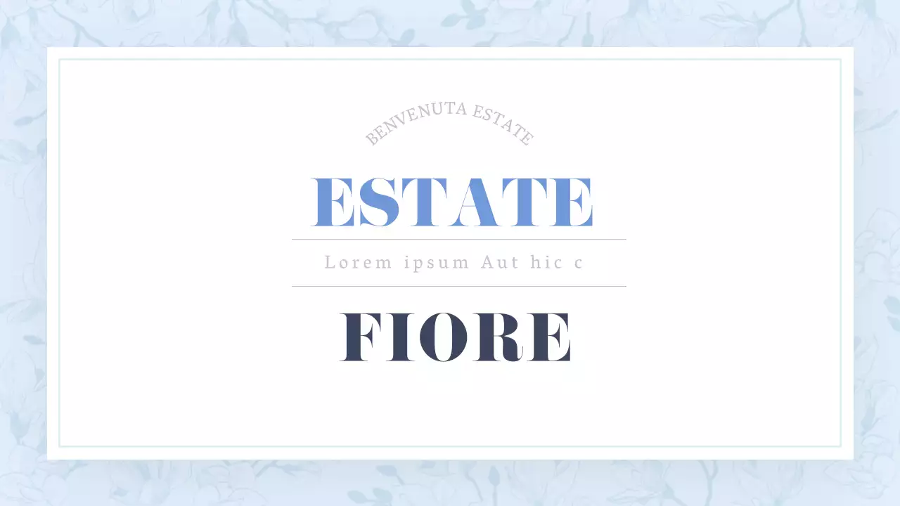 Una classica proposta floreale estiva in azzurro