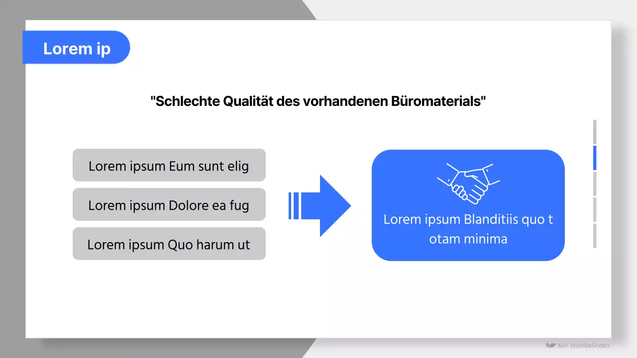 Einfacher Wellness-Produktvorschlag in Blau und Hellblau