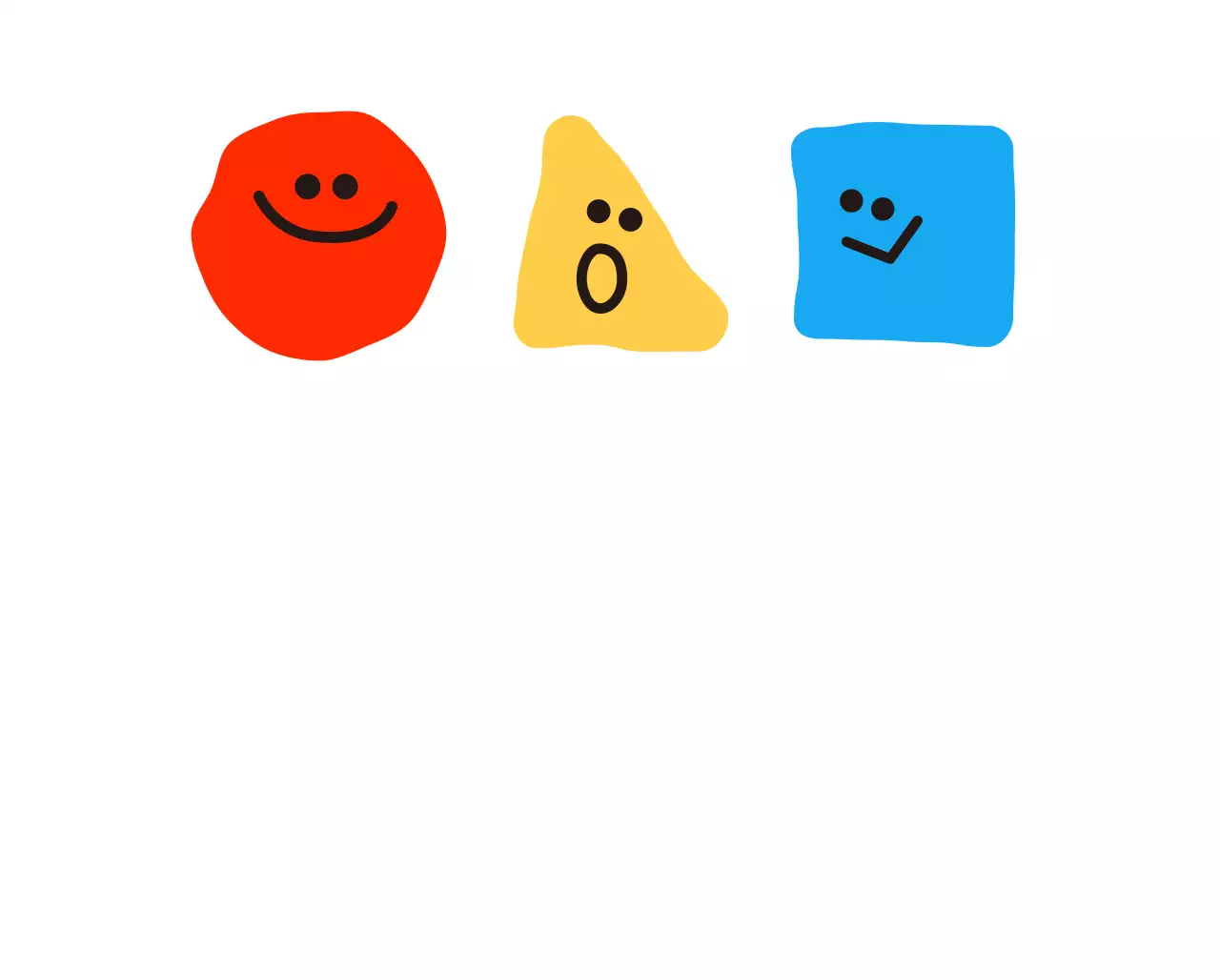 かわいい図形キャラクターの児童保護区域の駐車禁止標識