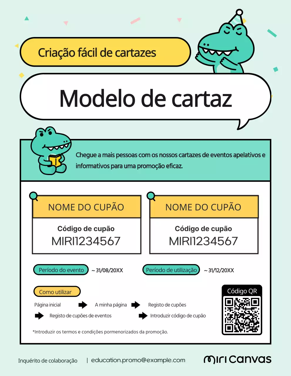 Promover um evento de venda de hortelã e amarelo