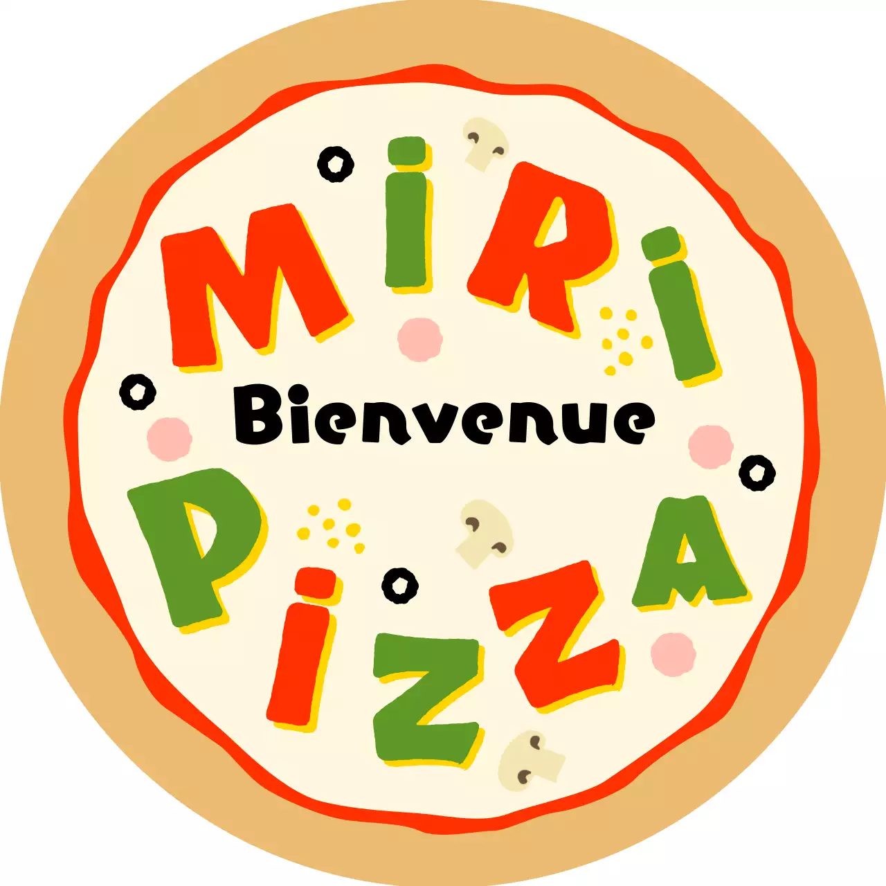 Pizzeria Valtht en forme de pizza ronde