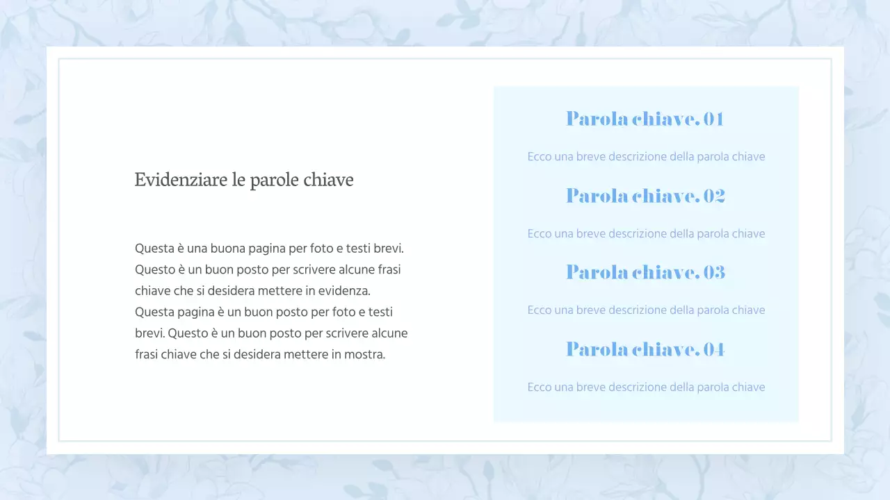 Una classica proposta floreale estiva in azzurro