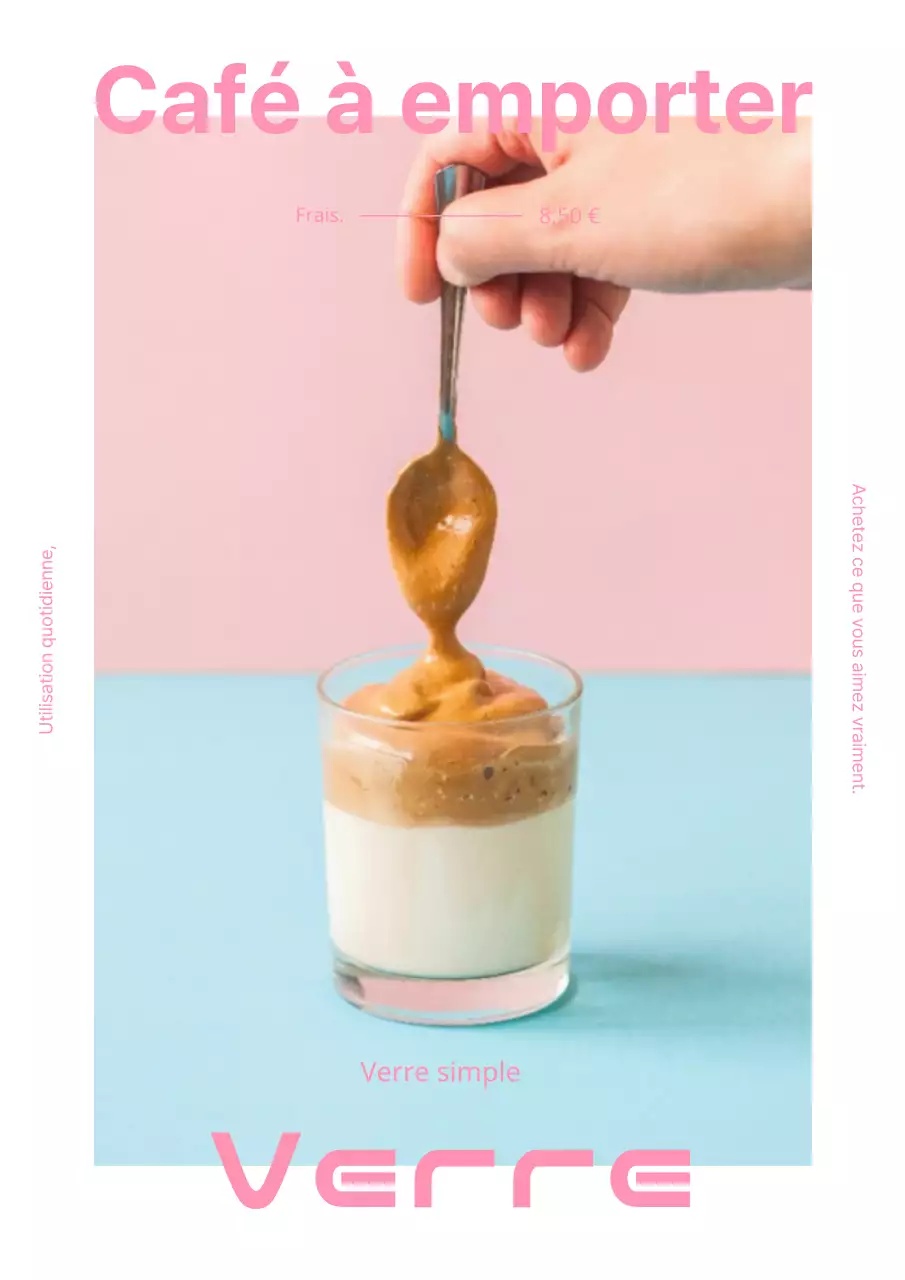 Produit simple PR en rose et bleu ciel.