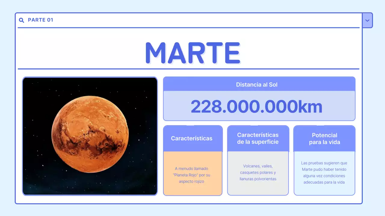 Un bonito recurso educativo en blanco y azul claro sobre el sistema solar
