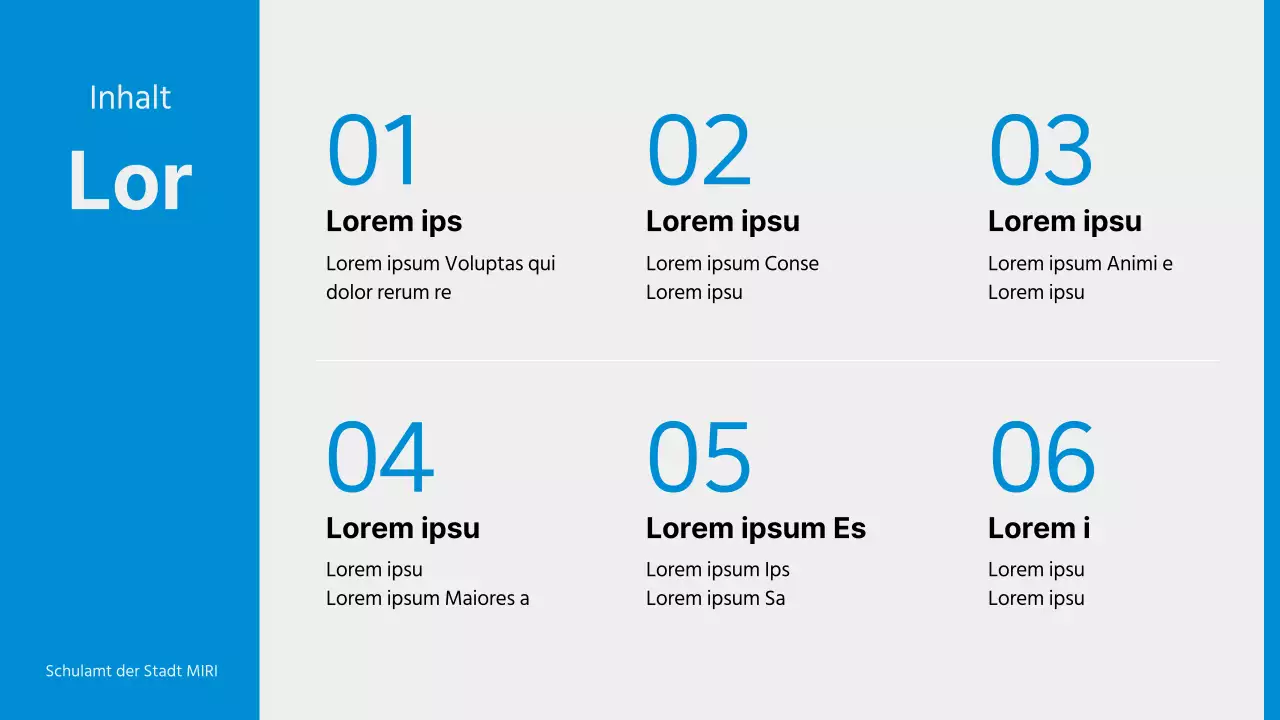 Ein einfaches blaues und graues Schulungsprogramm - Lehrplan