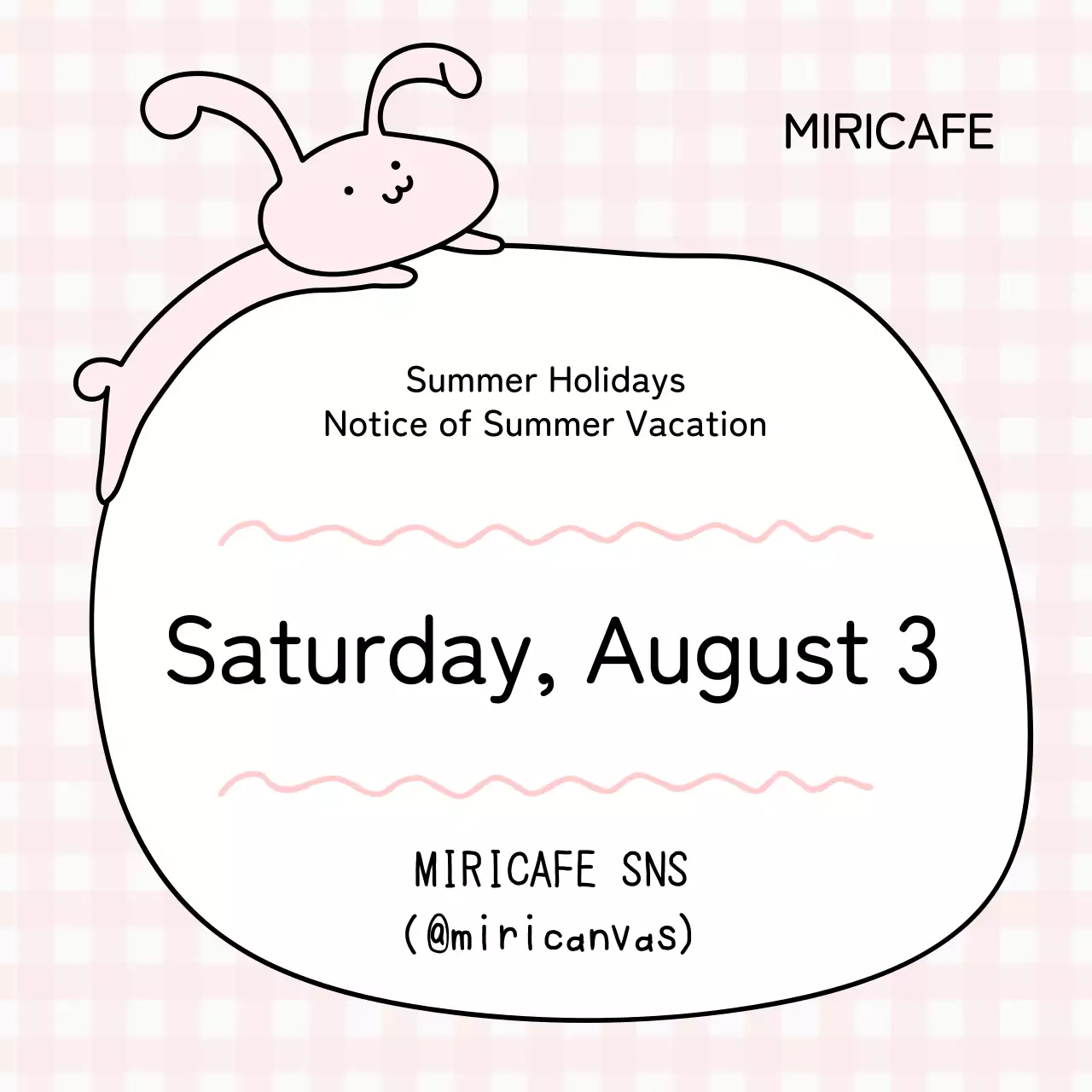 Bài đăng trên mạng xã hội thông báo ngày lễ dễ thương màu hồng