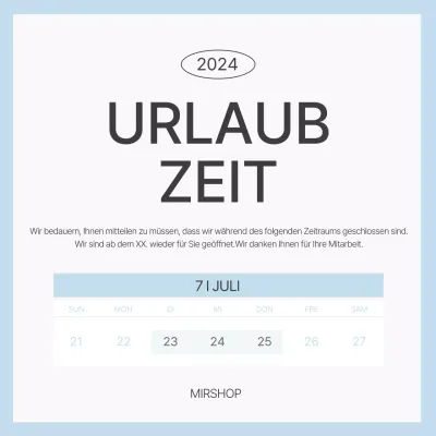 Einfache hellblaue Urlaubsangebote