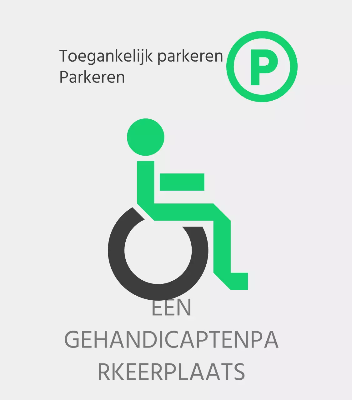 Groene toegankelijke parkeerplaatsen