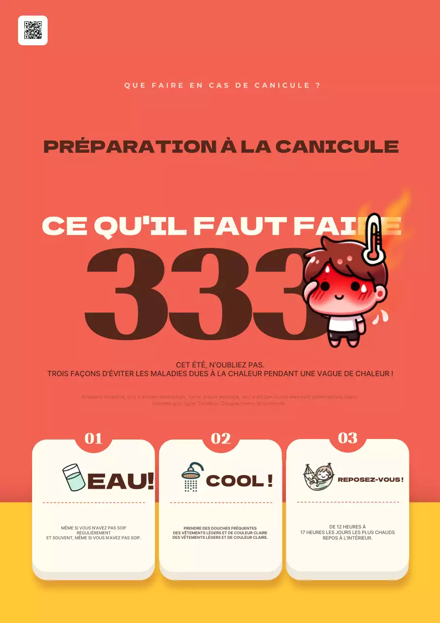 Conseils pour la maison en cas de vague de chaleur rouge et jaune