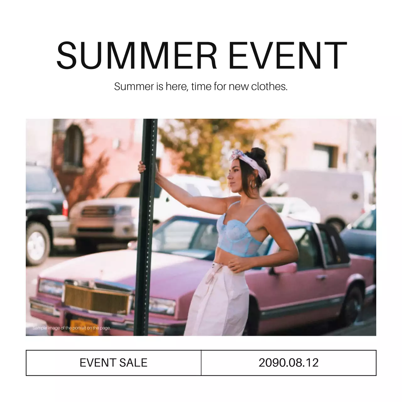 Pink Trendy Summer Promotion Social Media Post