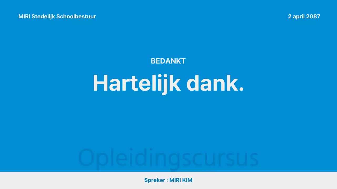 Een eenvoudige syllabus voor een blauw en grijs trainingsprogramma