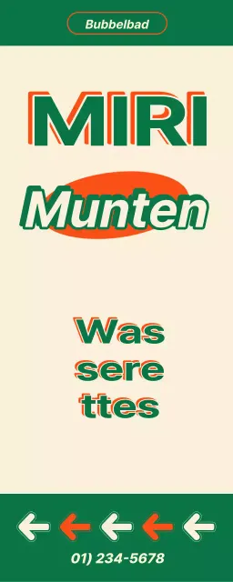 Muntwasserij poster in Amerikaanse vintage stijl