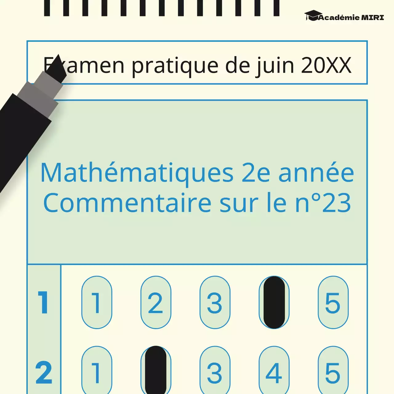 Test pratique de style accentué bleu et jaune Titre principal