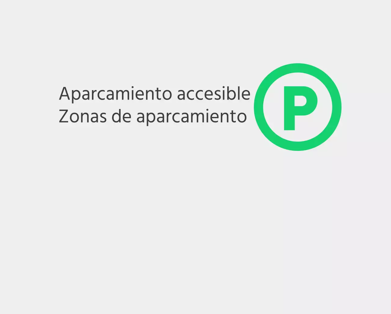 Plazas de aparcamiento accesibles verdes