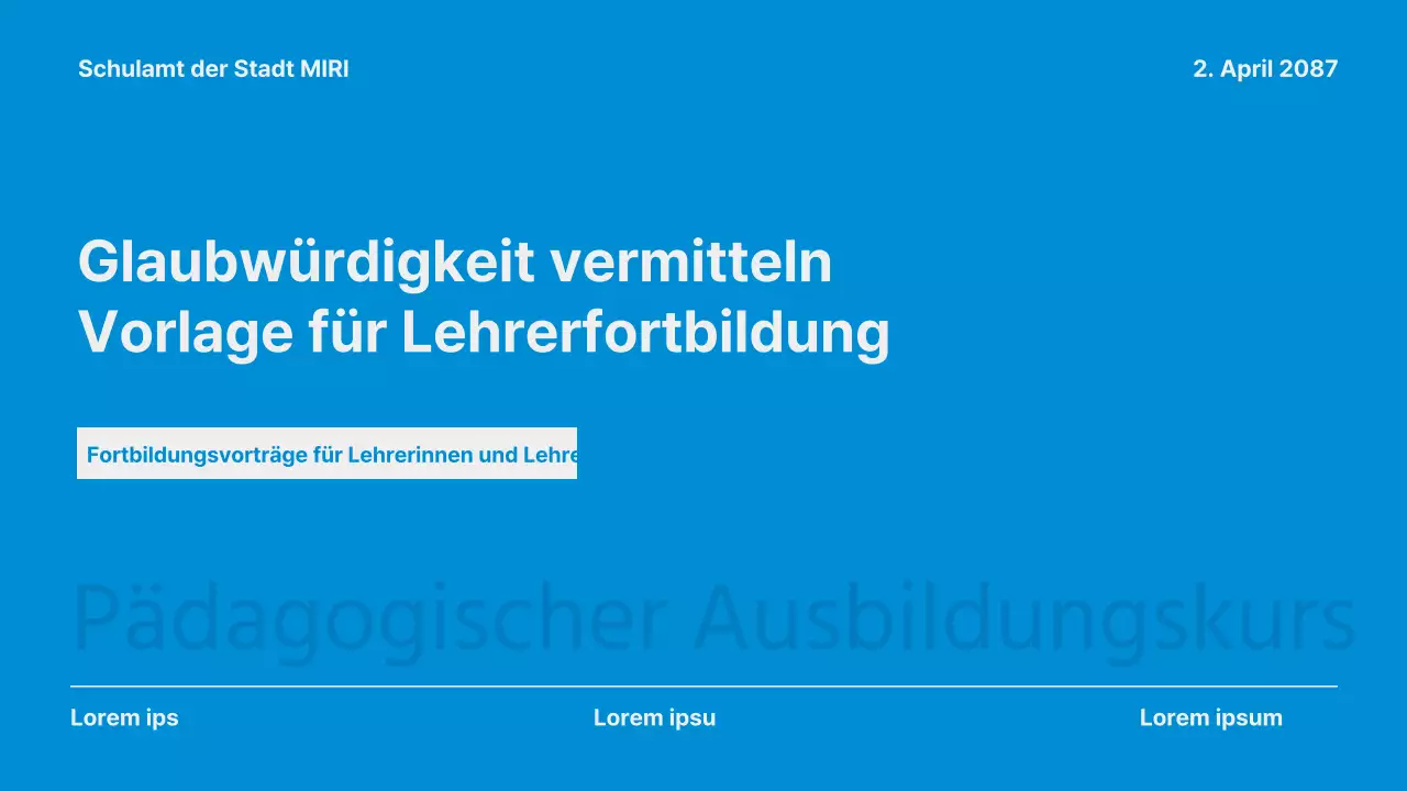 Ein einfaches blaues und graues Schulungsprogramm - Lehrplan