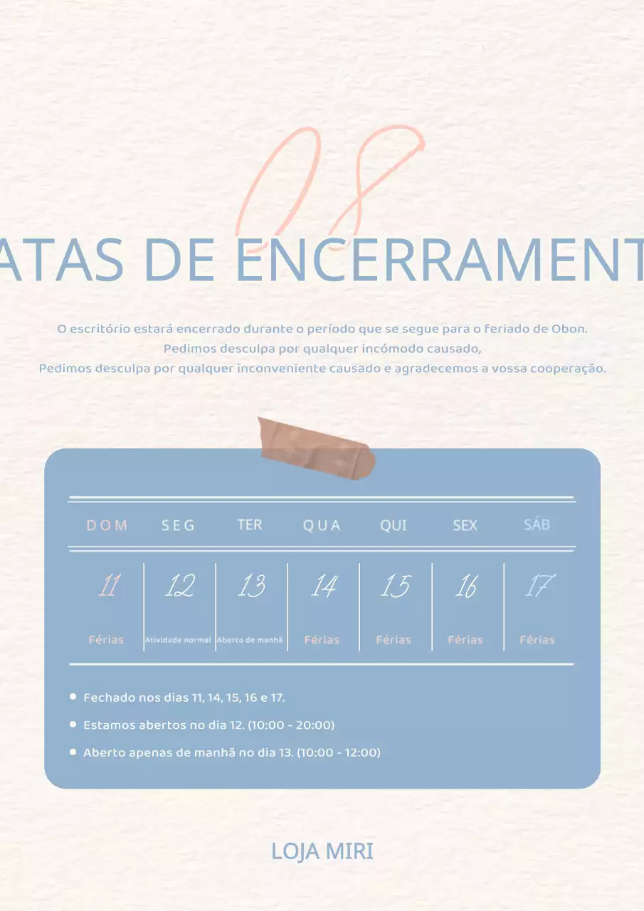 Um conceito calmo e simples de carta de férias em azul