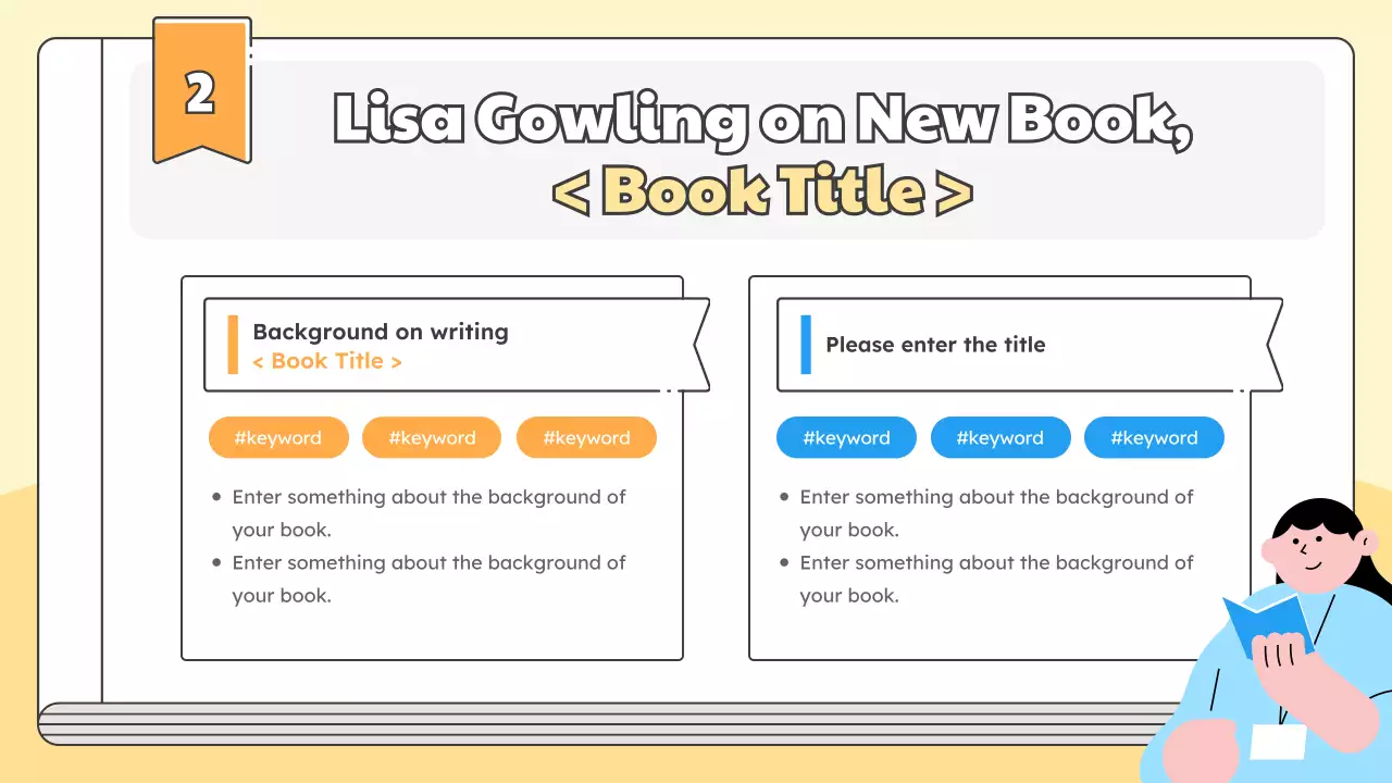 Yellow Simple Book Announcement Presentation