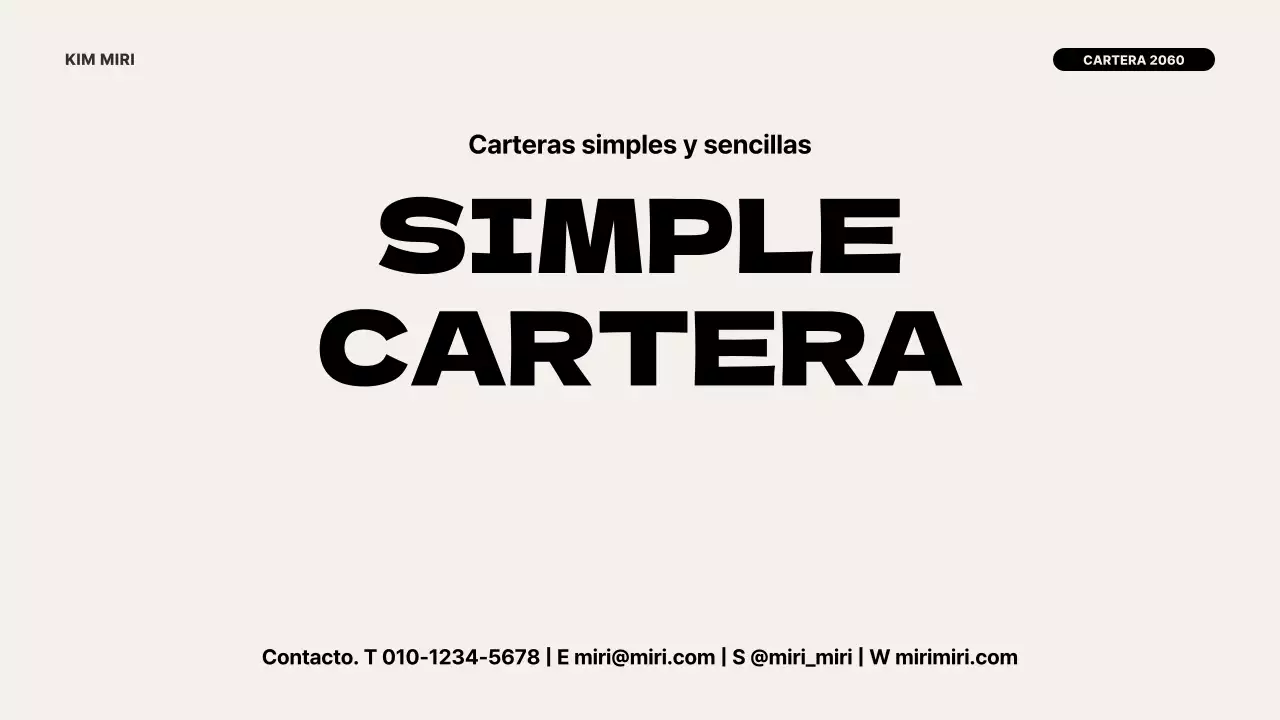 Una moderna introducción de la cartera en marfil y negro