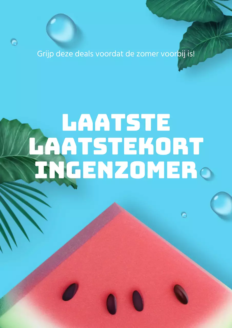Promoot een zomeruitverkoop in trendy rood en lichtblauw