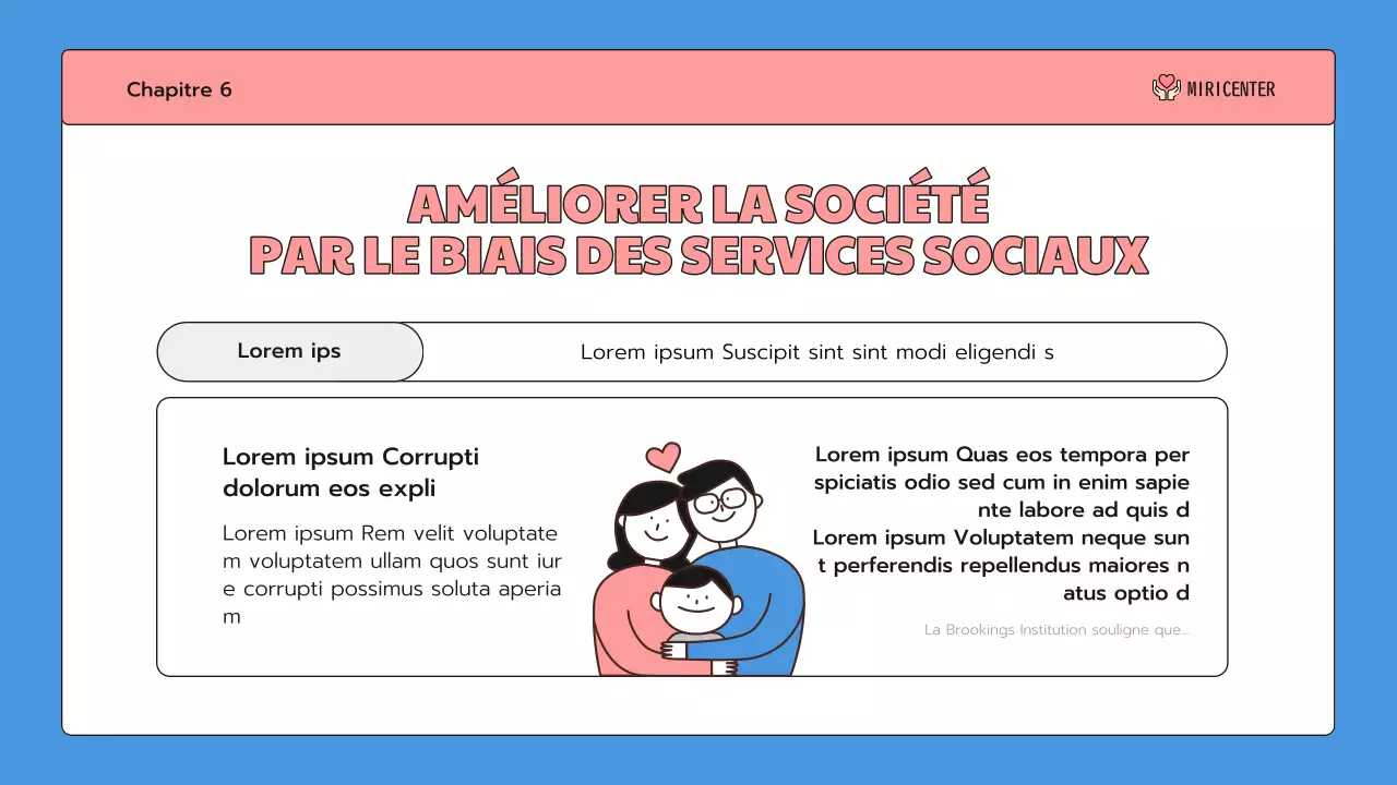 Une jolie introduction au service communautaire en bleu et rose