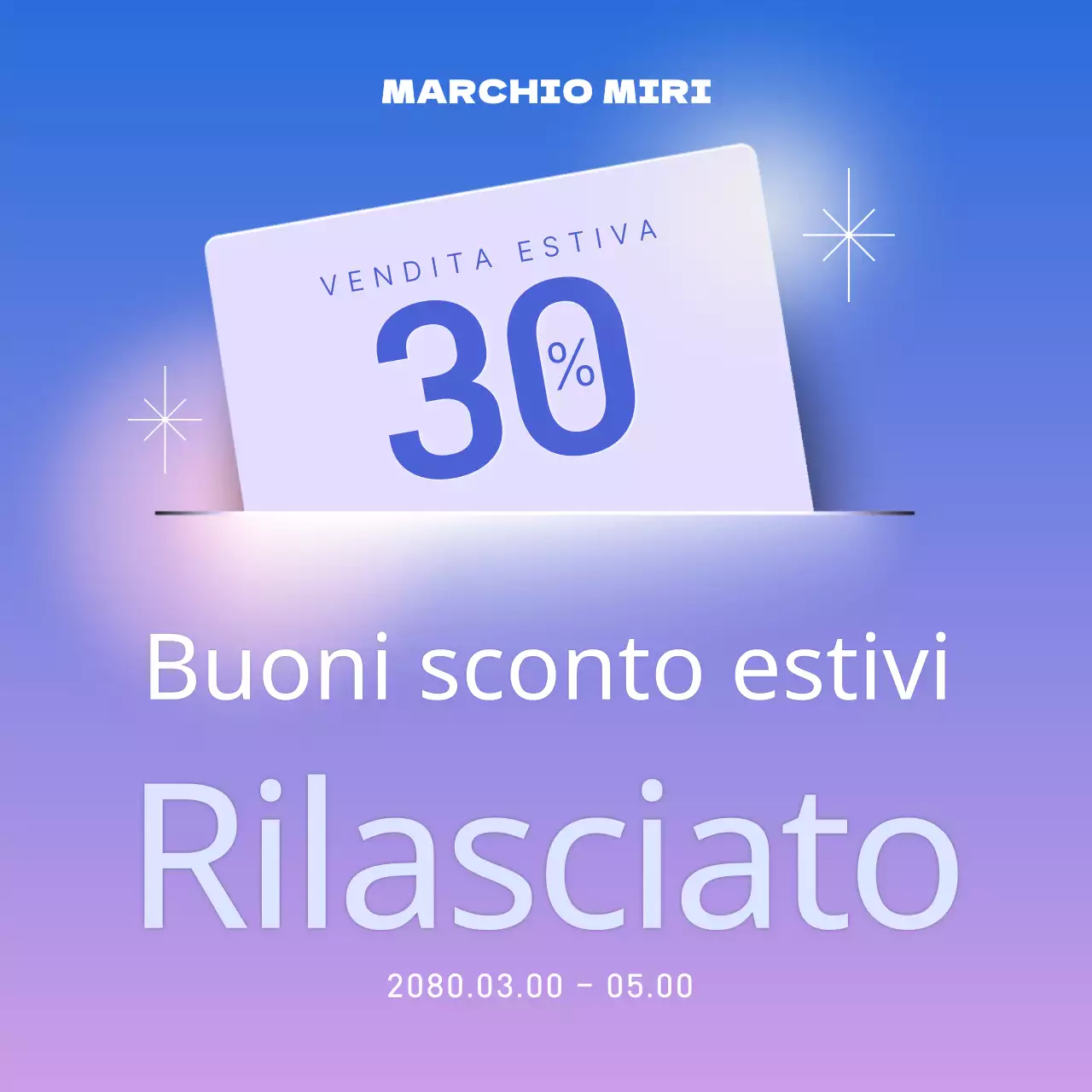 Promuovere una moderna vendita estiva in azzurro e chartreuse