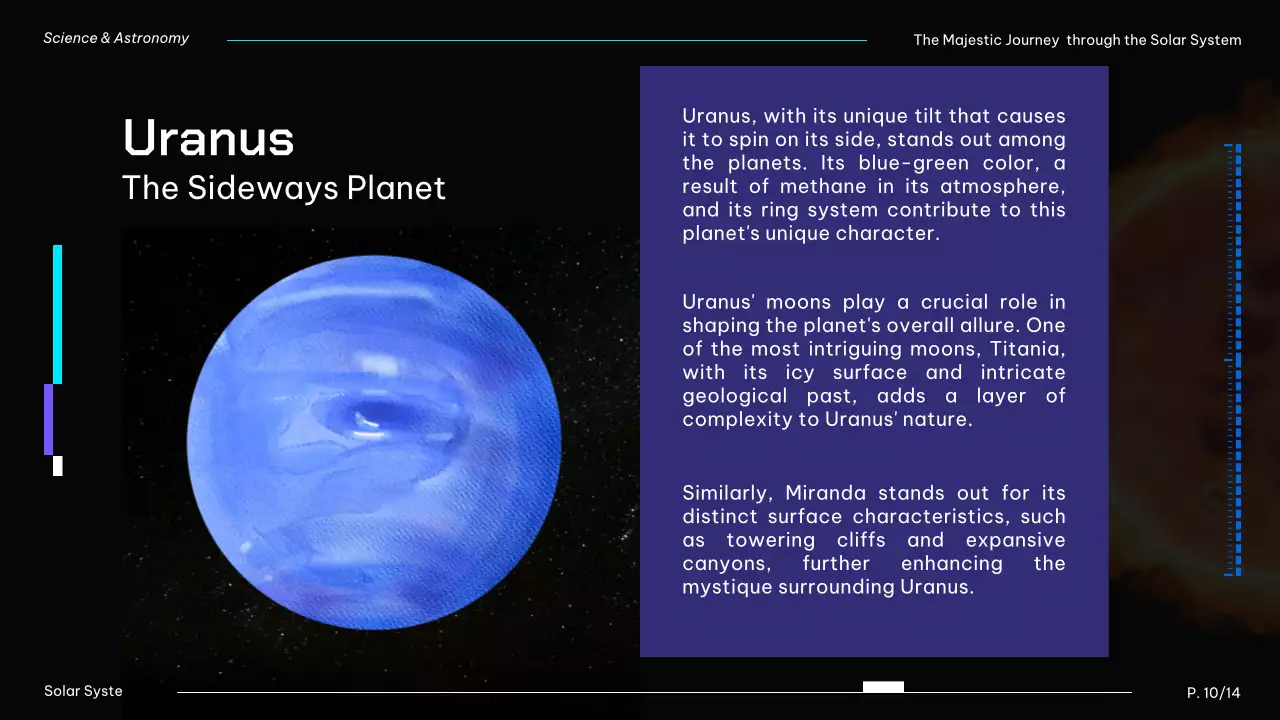 Bài thuyết trình hướng dẫn Hệ mặt trời hiện đại màu đen