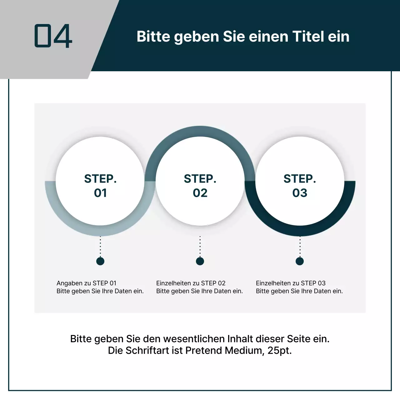 Ein einfaches Geschäftsanschreiben in Marineblau und Grau