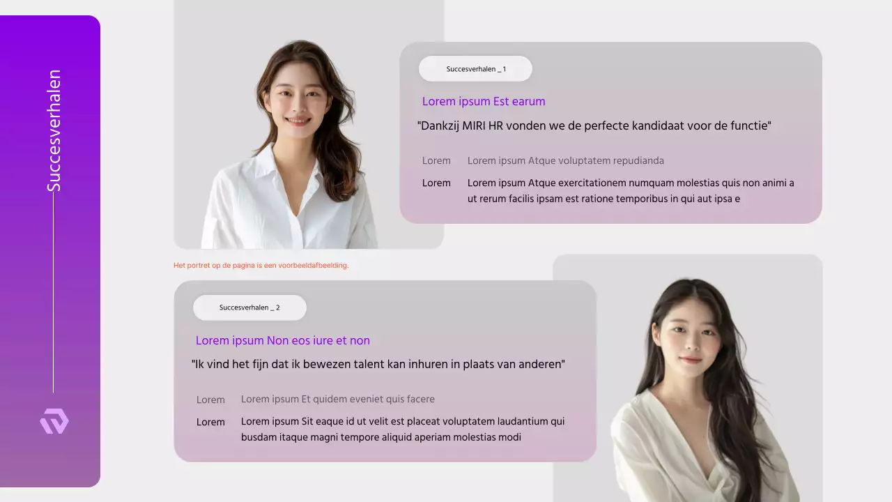 Modern HR Headhunting Voorstel in paars en wit