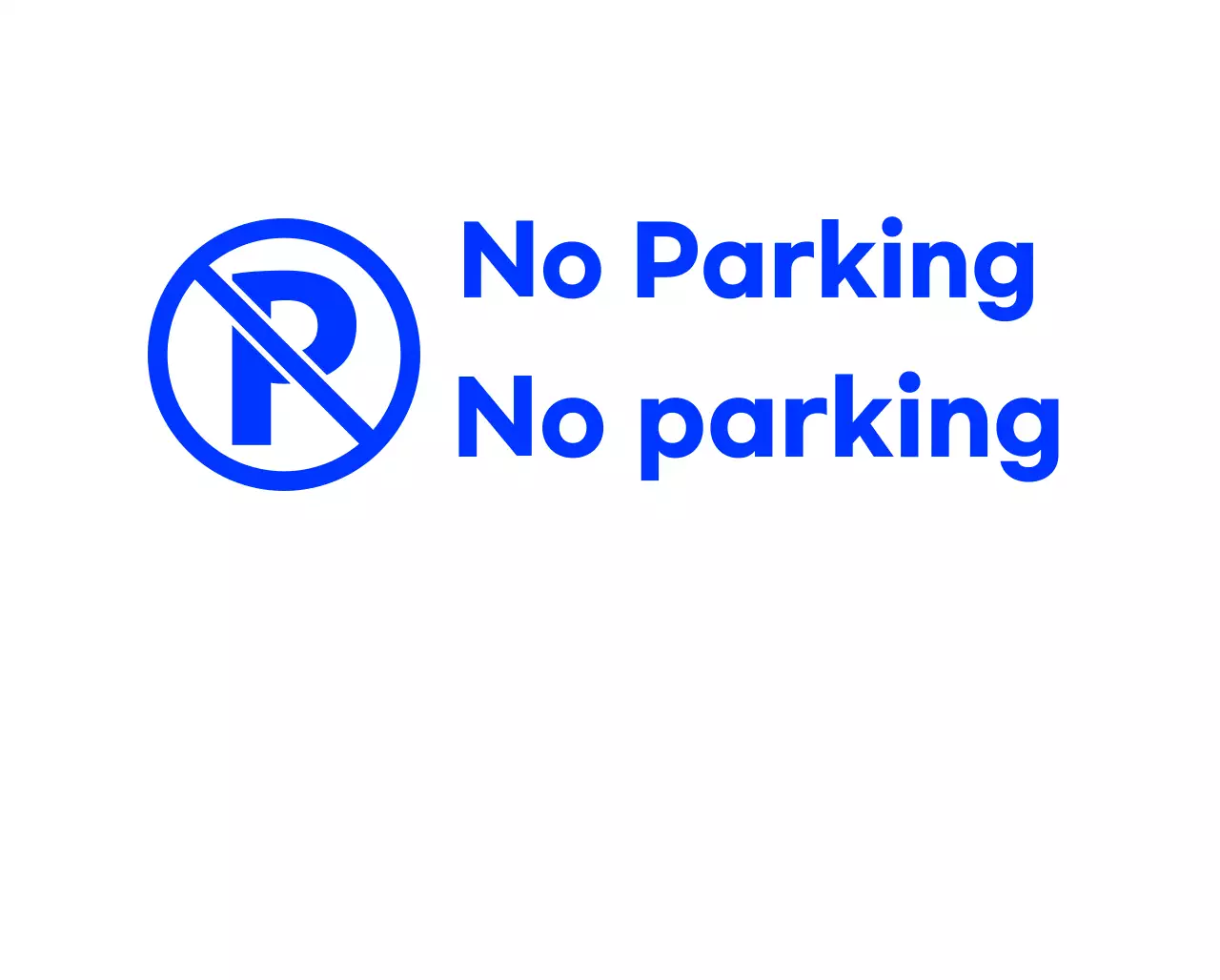 Tidak ada rambu parkir di kafe modern dan trendi