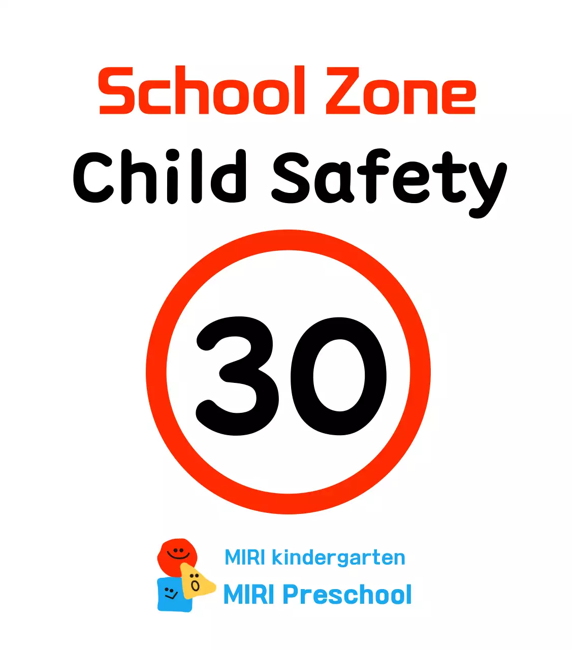 Bentuk yang lucuKarakter Tanda dilarang parkir di tempat khusus anak-anak