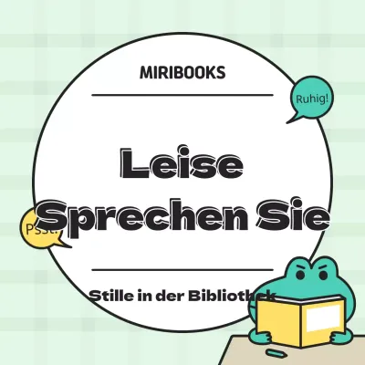 Kitschige Bibliotheksordnung in mint und weiß