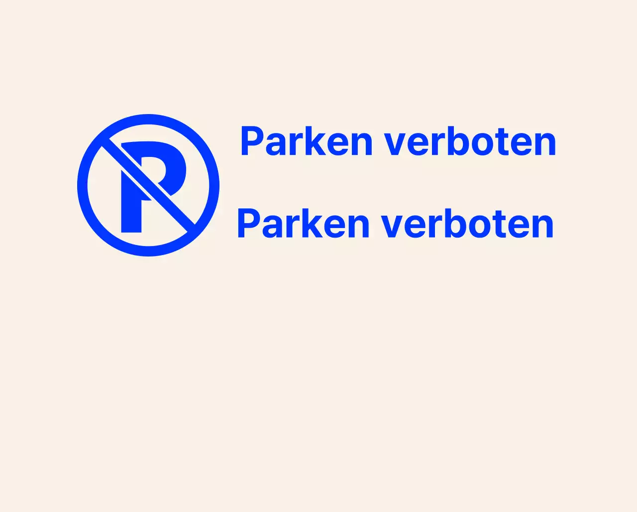 Keine Parkplatzbeschilderung in einem modernen, angesagten Café
