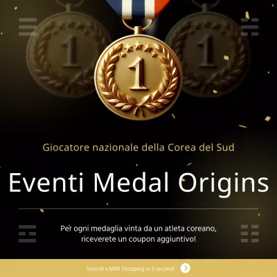Promuovete il vostro evento con una semplice medaglia gialla e bianca di origine evento