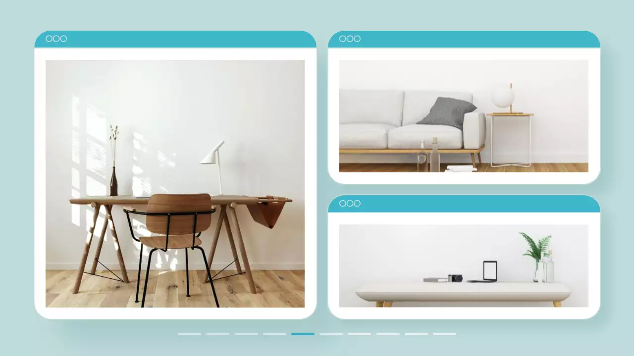 A simple mint and gray small business branding statement