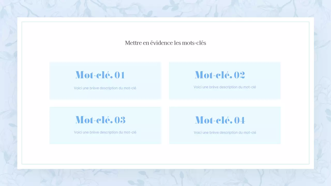 Une proposition florale estivale classique en bleu clair