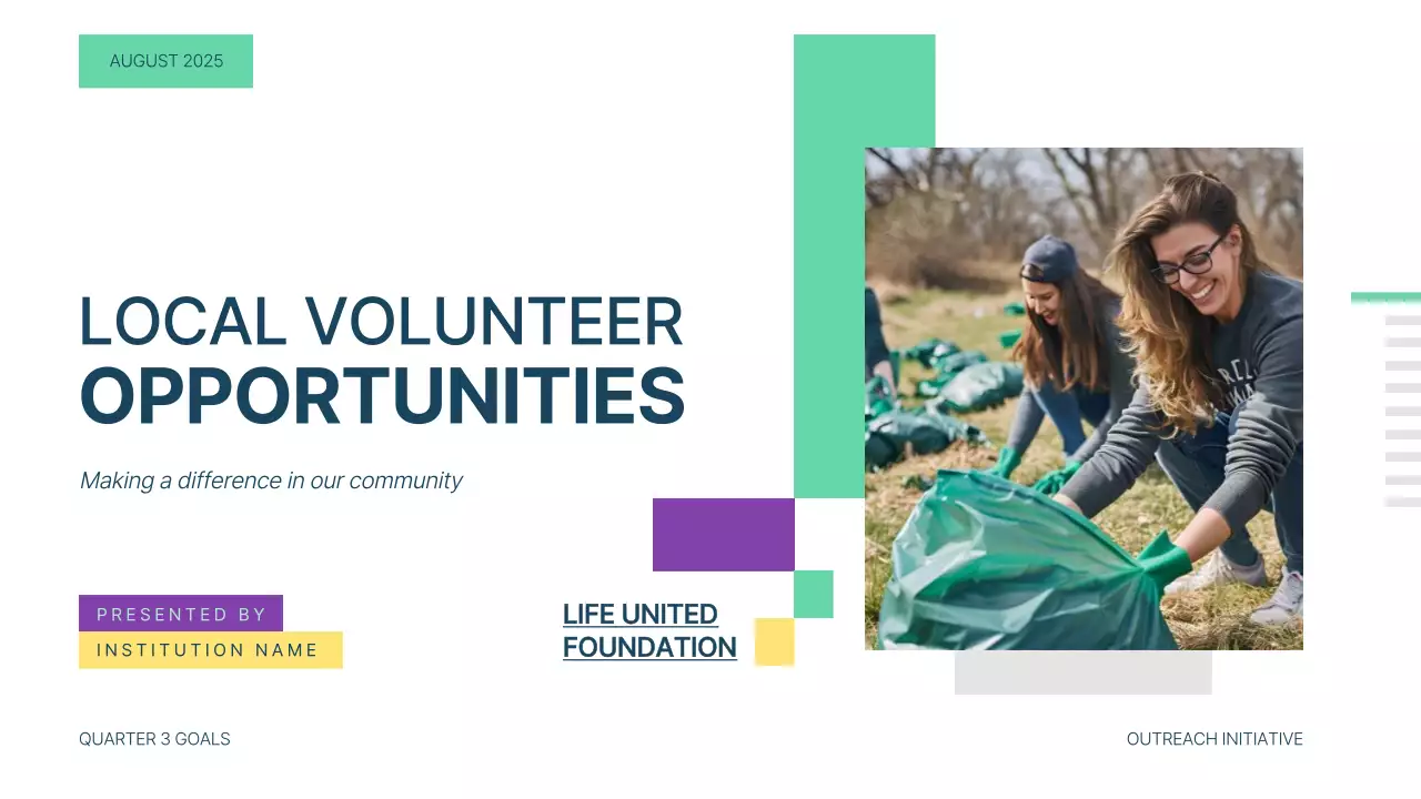 그린 모던 자원봉사 가이드 프레젠테이션