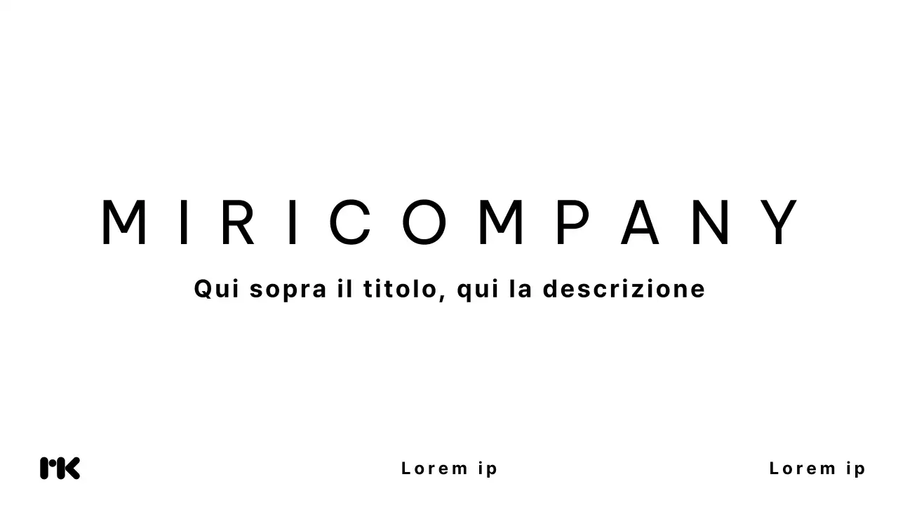 Relazione aziendale minimalista in bianco e nero