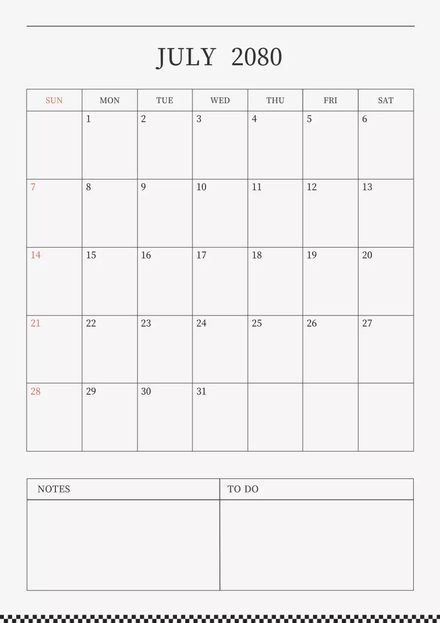 검은색과 회색의 심플한 스케줄 달력