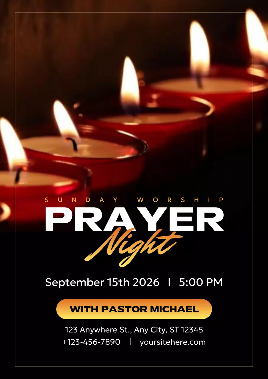 Red Minimal Prayer Event Invitation Poster