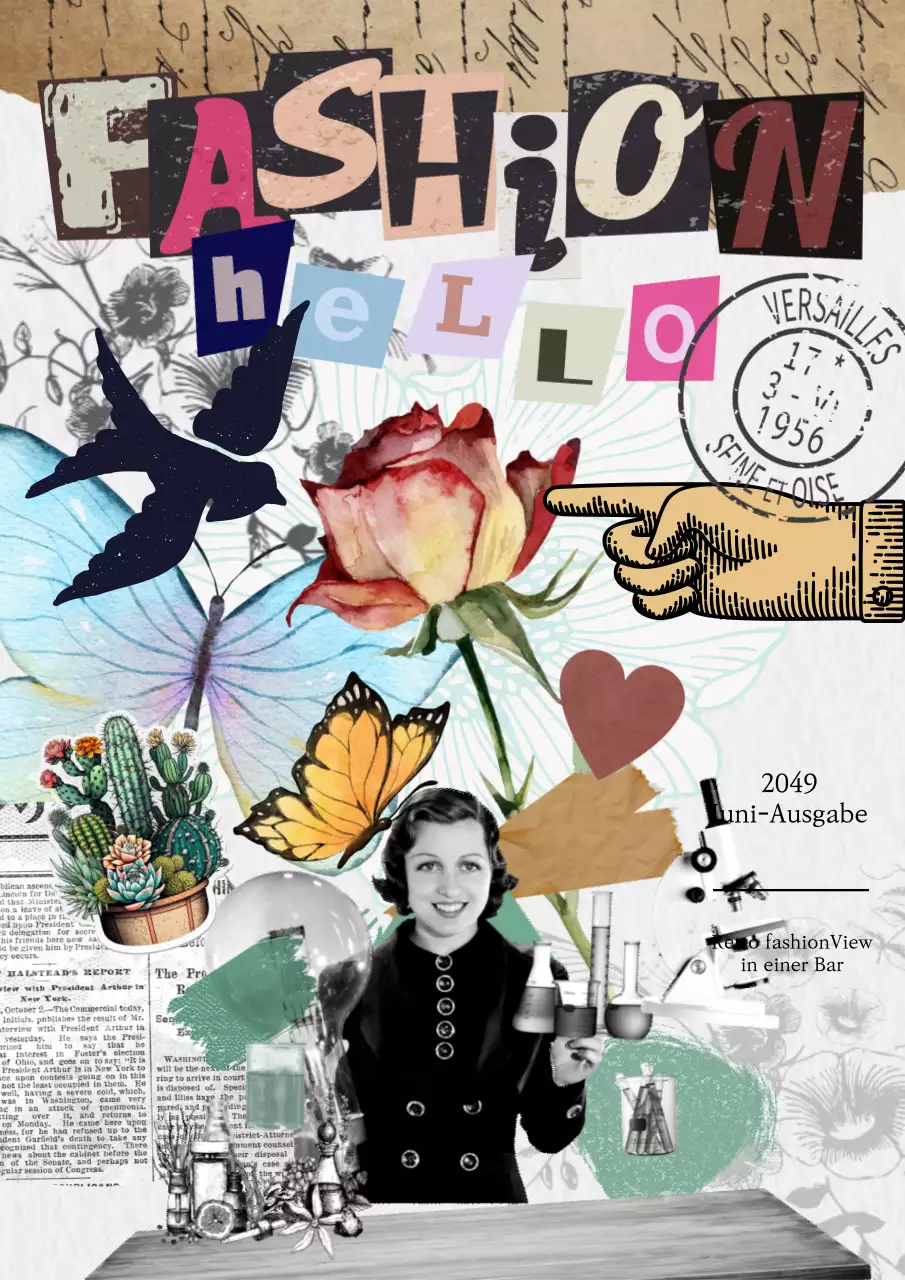 Förderung des altmodischen Vintage-Stils in Beige